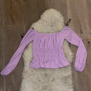 Forever 21 off the shoulder purple top